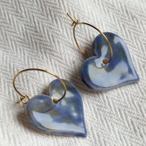 Cercei ceramică Heart